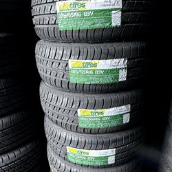 SET OF FOUR NEW TIRES 185/55/16 TBB INCLUDING MOUNT AND BALANCE, ASK ME FOR SIZES AND BRANDS 