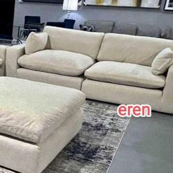 Elyza Linen/Smoke 2 Piece Sectional🦋3,4,5.. Sectional/With Chaise Available🦋