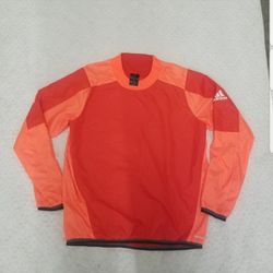 Adidas Orange Long Sleeve Soccer Shirt (Goalie Or Wear Over Jersey) From Japan Size 160 (Fits Like YOUTH LARGE 12/14)