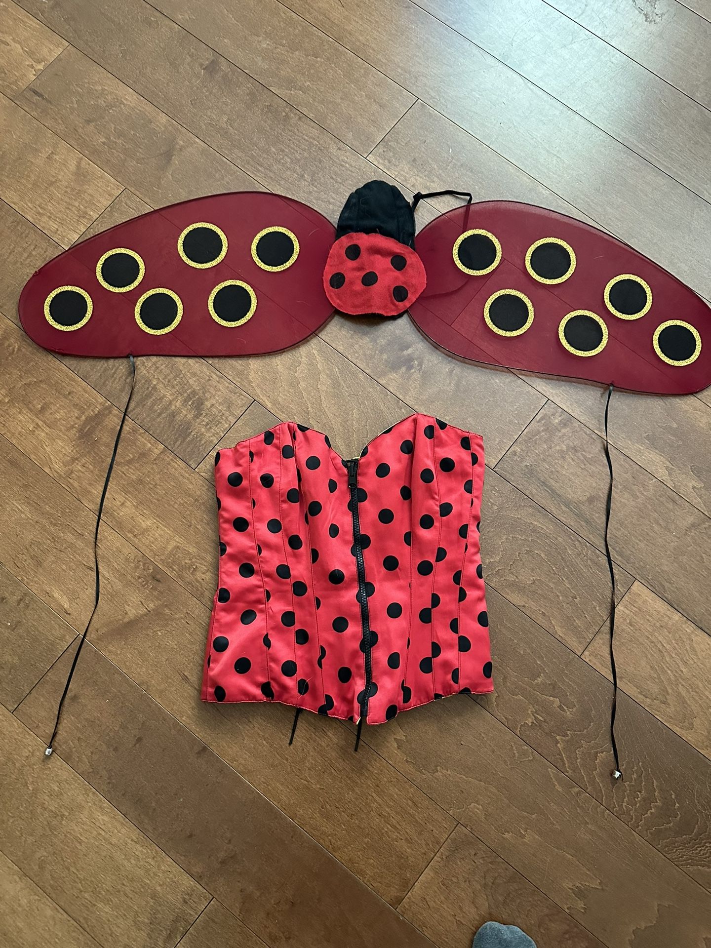 Reversible Ladybug And Bumble Bee Adjustable corset With Wings