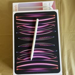 Apple iPad Pro 11” 4th generation (M2 Chip) 128GB WiFi + Cellular / unlocked with keyboard and pencil 