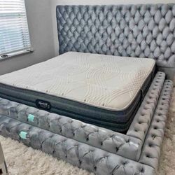 Luxury Velvet Bed Frame On Sale 🔥🔥   