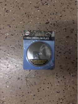 Danco 1-hole bathtub drain overflow plate