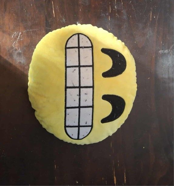 Black And Yellow Emoji Pillow