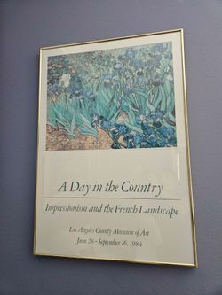 Vintage LACMA Impressionism Framed Art Poster 24x35 – Gold Metal Frame