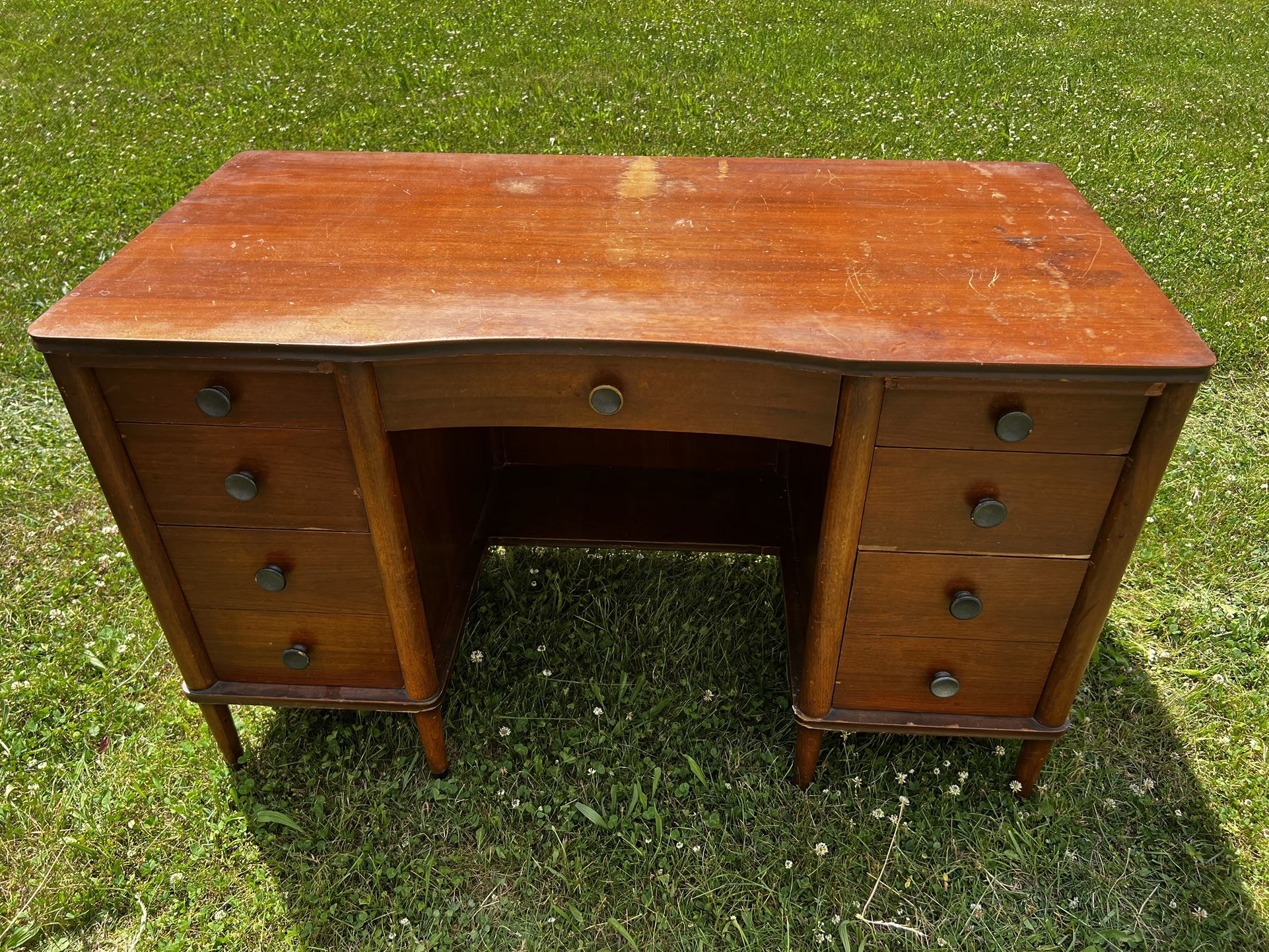 Vintage Solid Wooden Desk and chair 