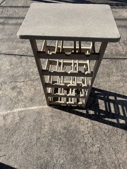 33 1/4 “ L x  15 1/2” W x 12”D  Wine Bottle Wooden Rack