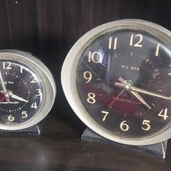 1960s Westclox Big Ben & Baby Ben Alarm Clocks 