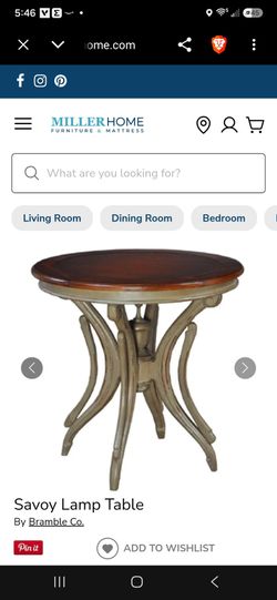 Savoy lamp table