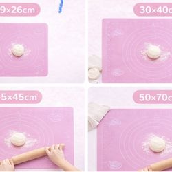 AN-Prime Large Silicone Pastry & Dough Rolling Mat – Multiple Sizes S–XXL, Non-Stick Non-Slip Baking Mat with Measurements & Raised Edges
