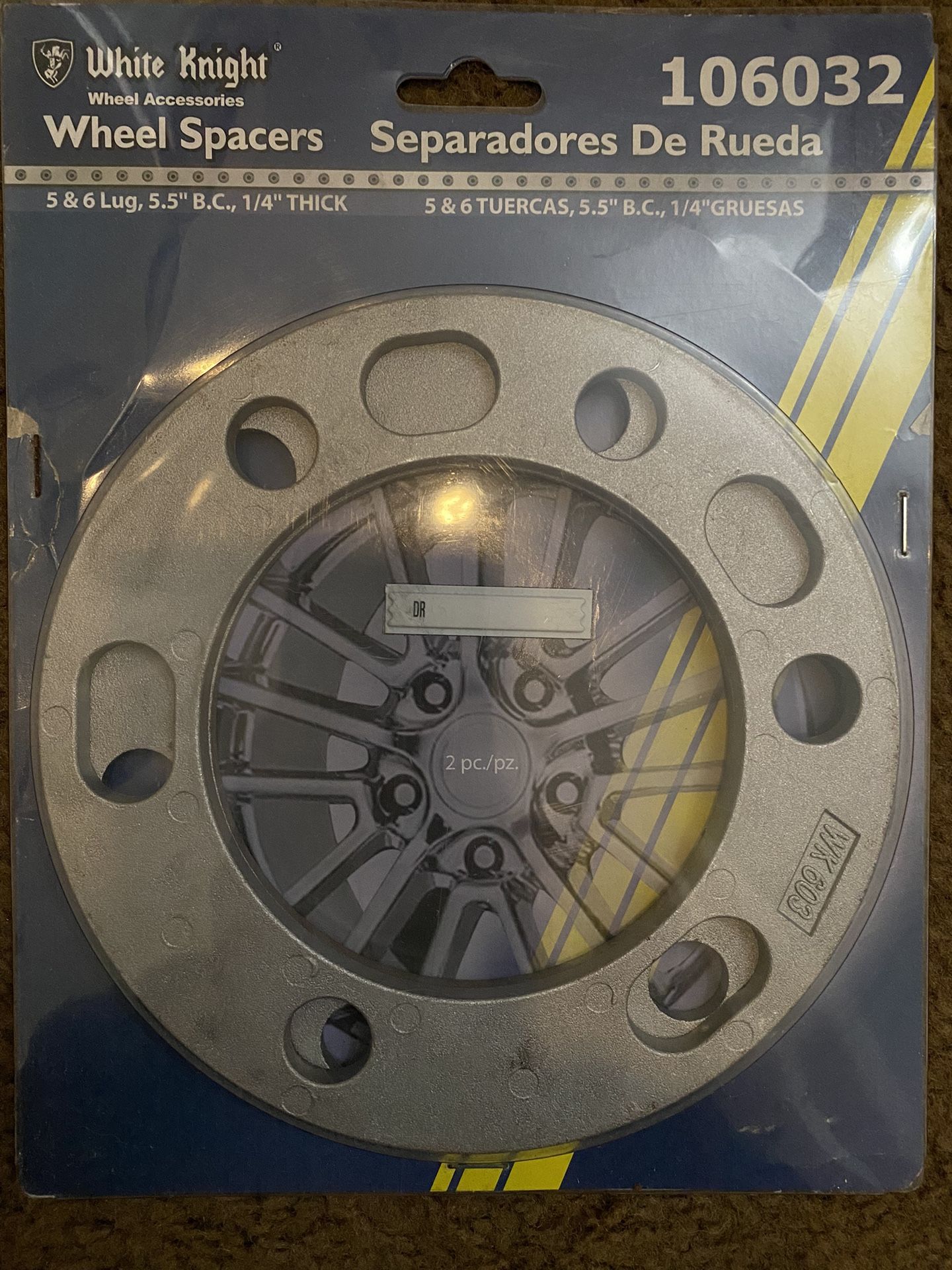 White Knight 1/4” Thick Wheel Spacers (5&6 Lug)