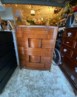 Mid-Century Walnut Tall Dresser Chest