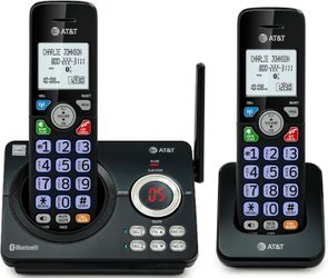 AT&T DL72279 DECT 6.0 2-Handset Cordless Phone, Smart Blocker, Bluetooth to Cell