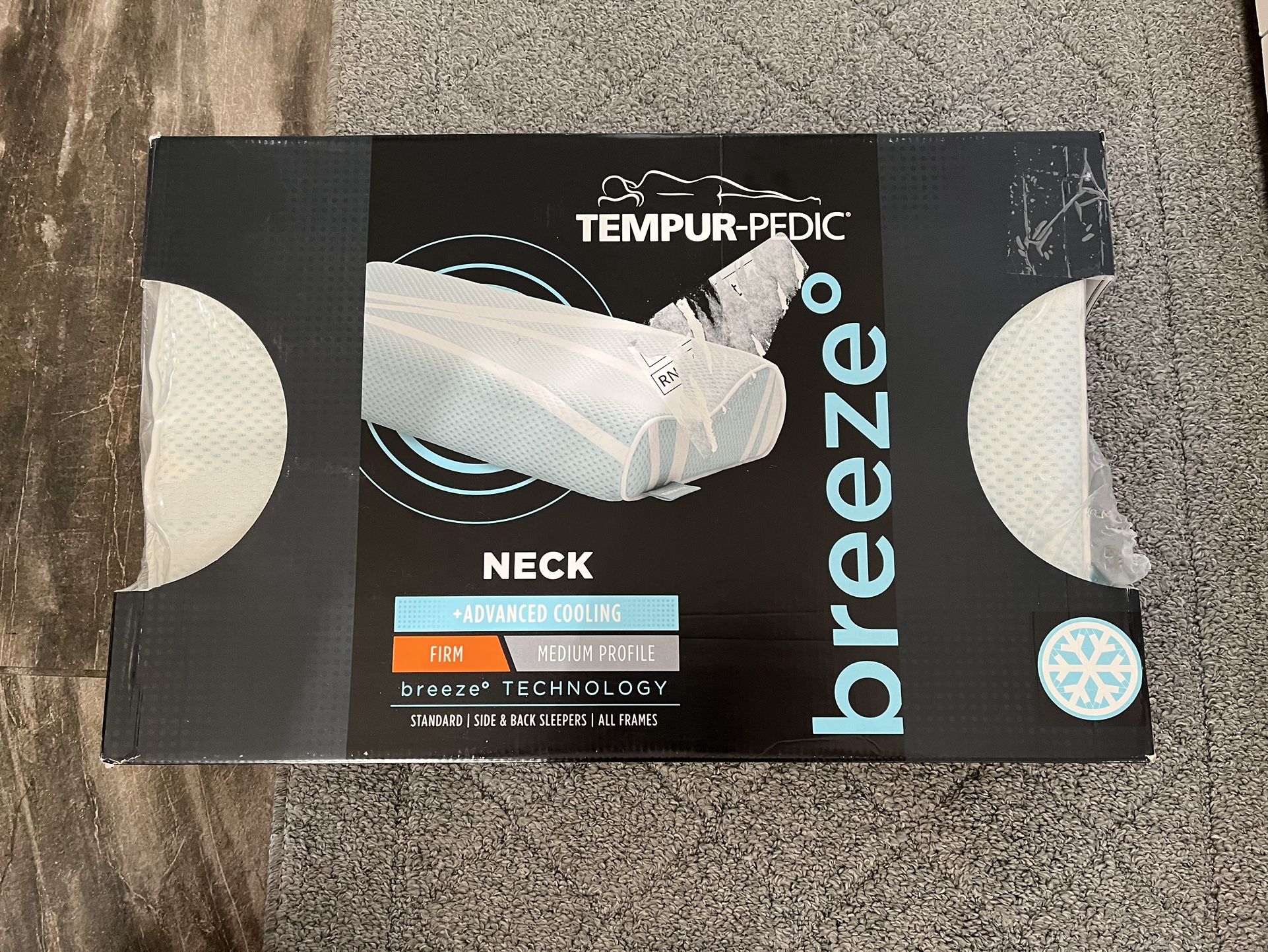 TempurPedic TEMPURBreeze Medium Firm Contoured Memory Foam Neck