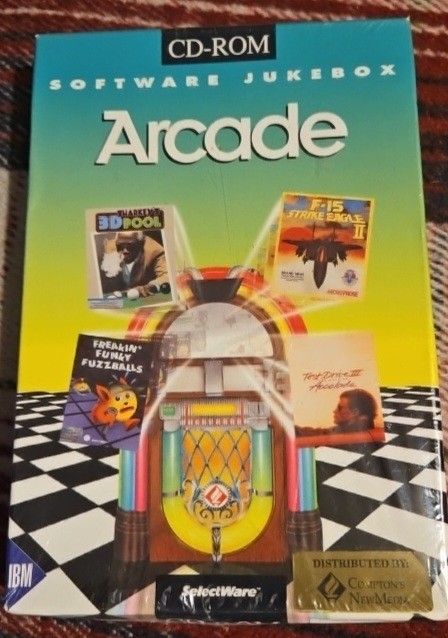 VTG 1993 NEW OLD STOCK " ARCADE " CD ROM SOFTWARE JUKEBOX