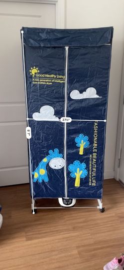 Portable Electric Clothes Dryer & Storage Wardrobe Closet