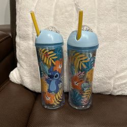 Stich Cups With Straw New  $12 Each