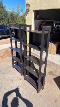 Two book shelves.