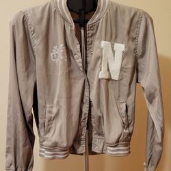 EditHer Size L Beige Varsity Jacket (0146)