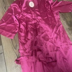 Robe Short Satin Kimono Robes for Wedding & Bridal Party Silk Bathrobes for Women