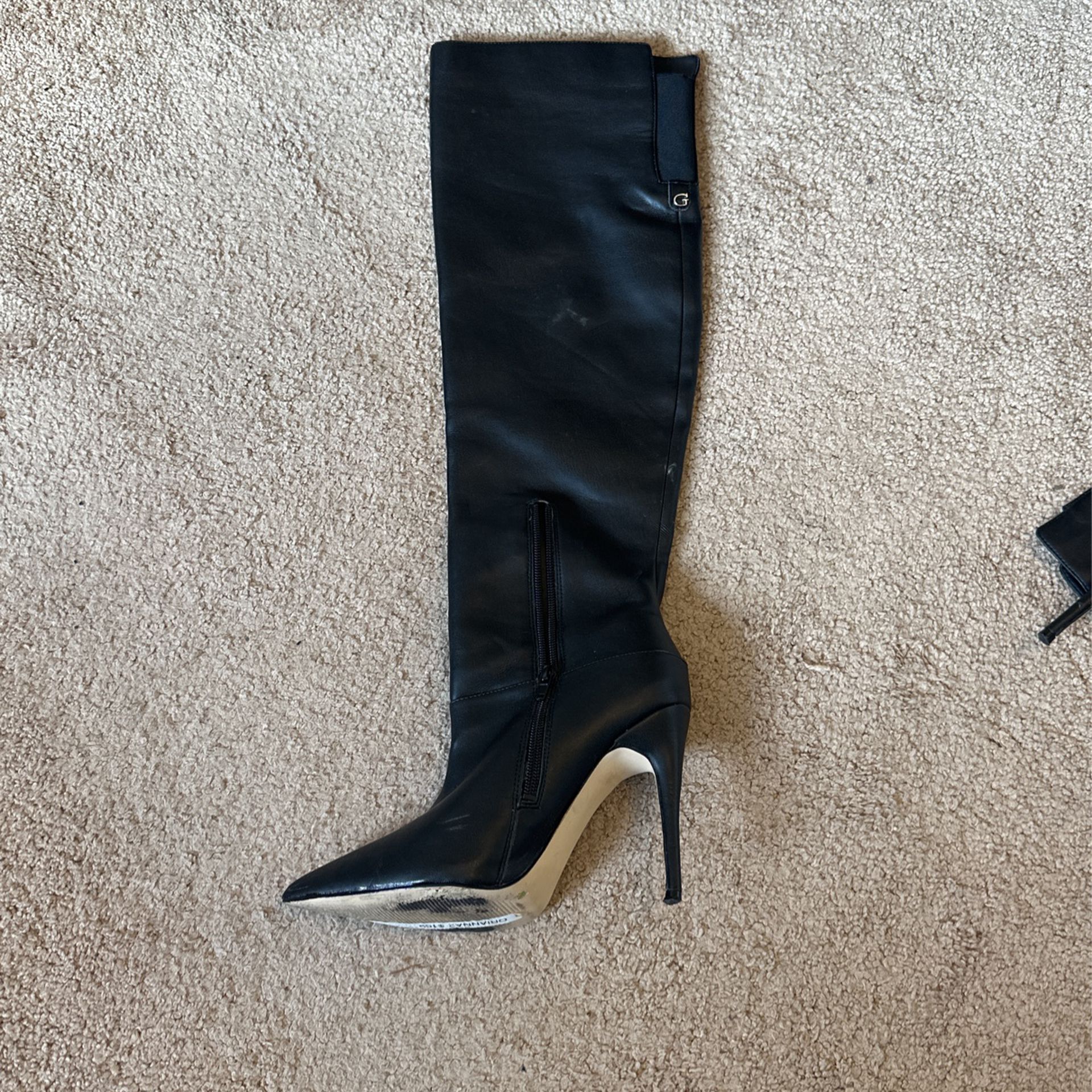 Guess Leather Thigh High Boots 