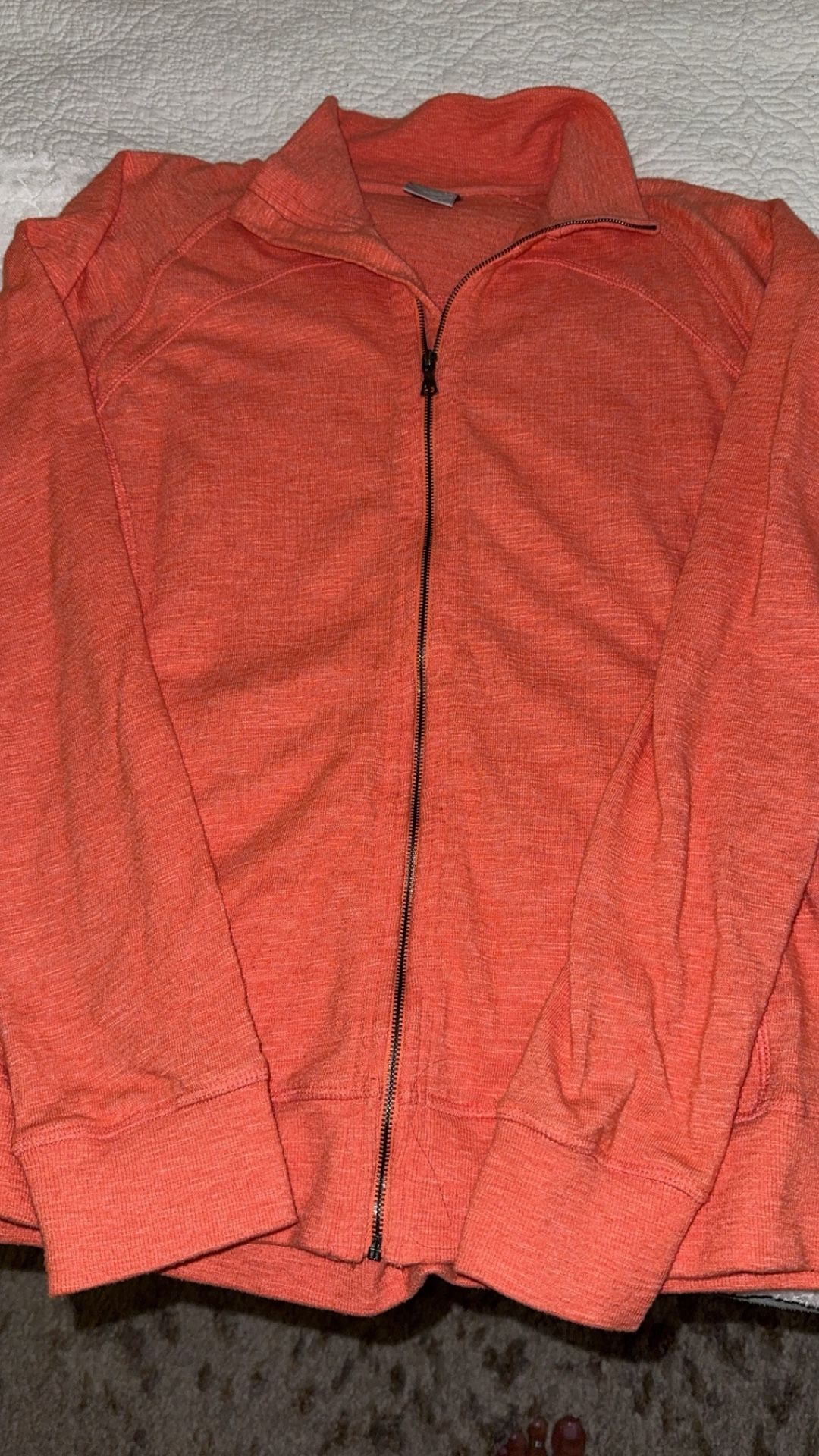 Coral Zip up Sweatshirt