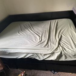 Full Bed Frame With Memory Foam Mattress