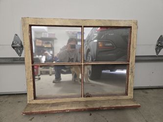 Faux Antique Window Mirror