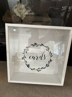 Glass Card Holder Box - Placed Cards