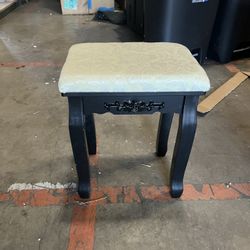 Small Wooden Stool Vintage Style 