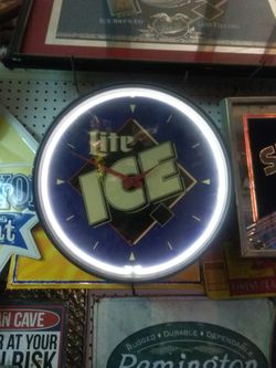 Light ice neon clock