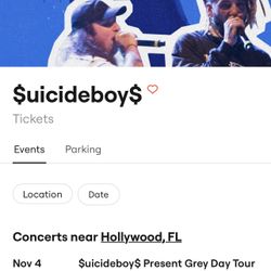 Suicideboys Three Tickets November 4th