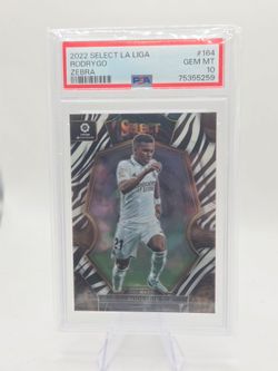 2022 Select Zebra Rodrygo /25  PSA 10