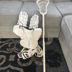 Lacrosse euipment barely used Chest pads, Gloves, elbow pads, 