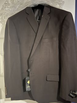 Brand New Suit (Dark Brown With Thin Strips) 46S/40