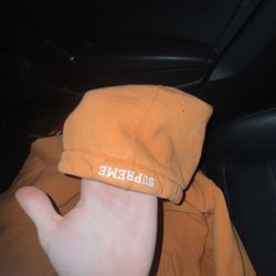 Orange A Logo Supreme Hoodie
