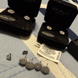 Men’s Sliver & Diamond Earring 