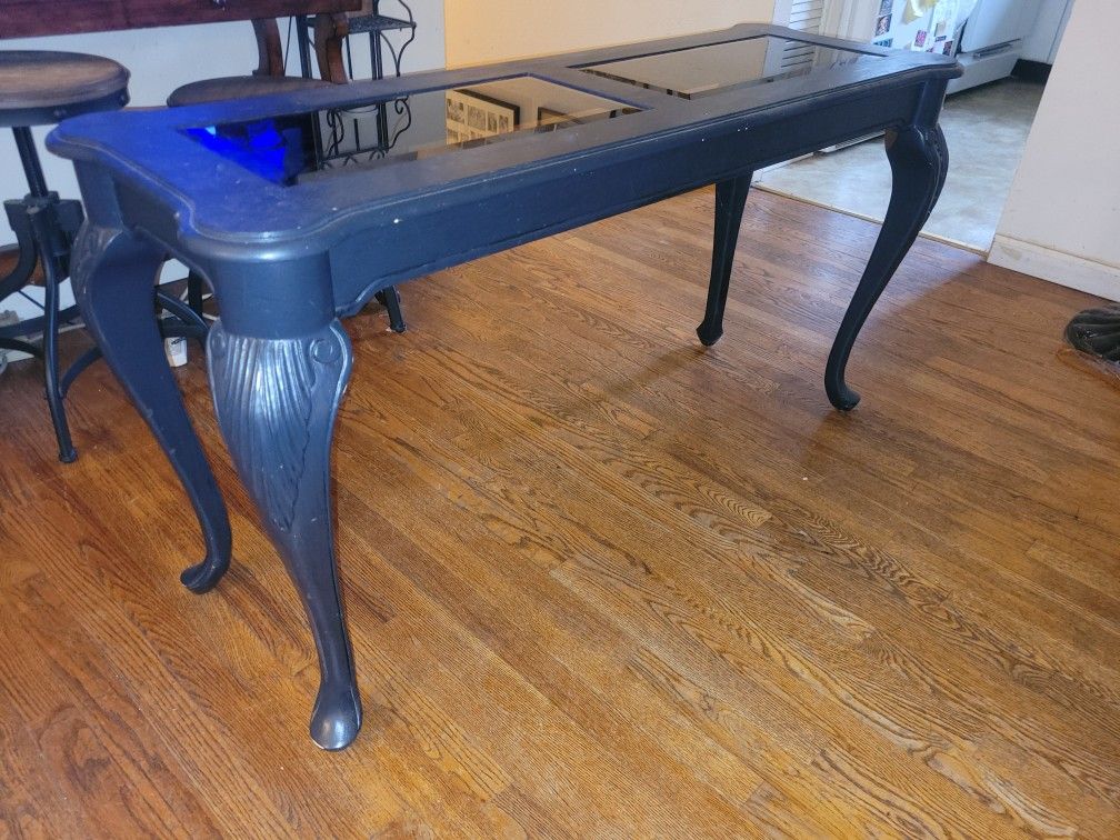 Black Wood Sofa Table 