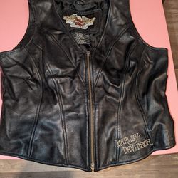 Women's Lambskin Skin Harley Davidson Vest 