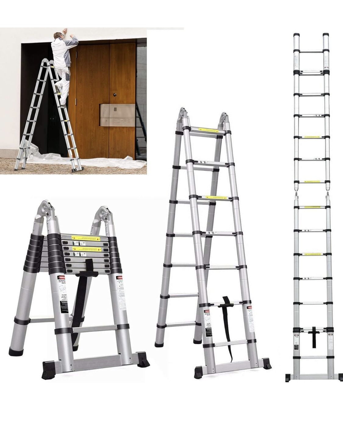 Multipurpose Ladder - 8' Stepladder / 16' Extension Ladder