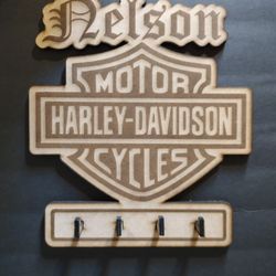 Engraved Haley Davidson Key Holder