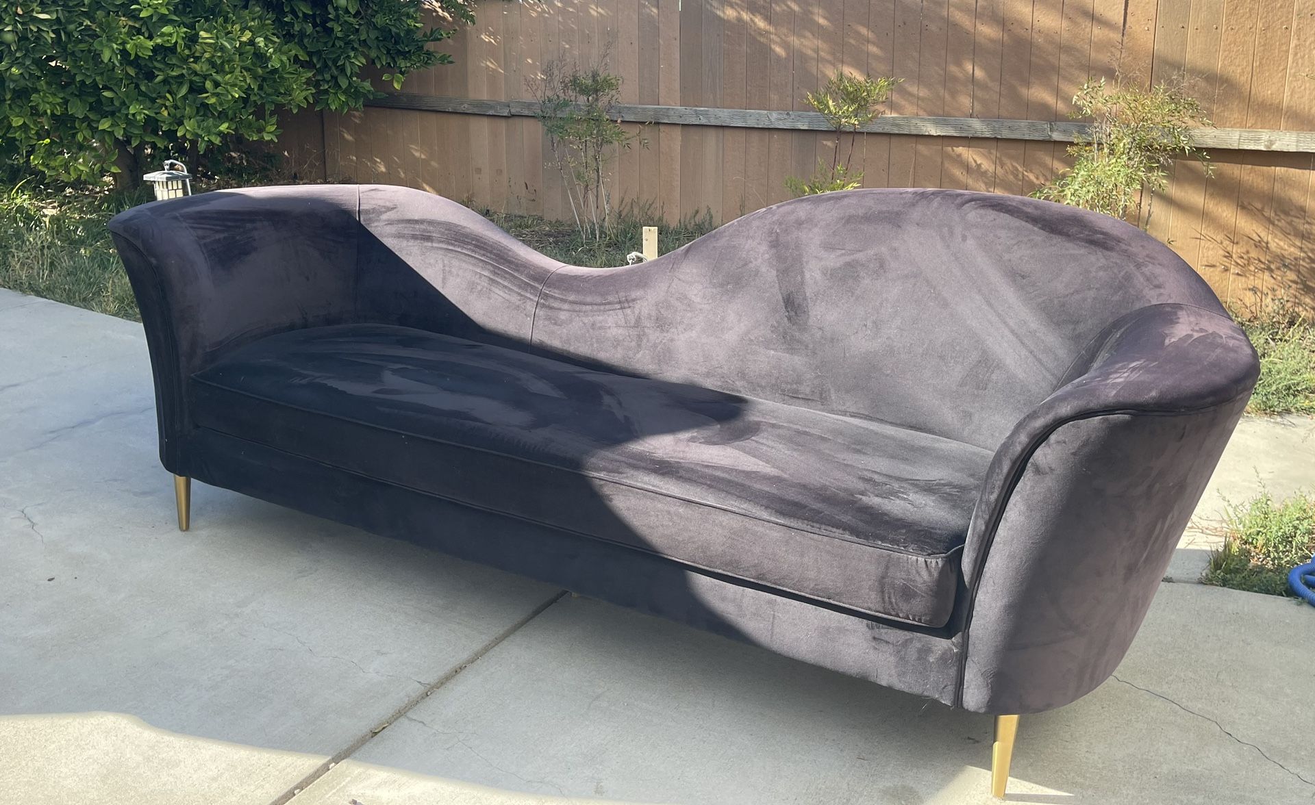 Black Velvet Sofa