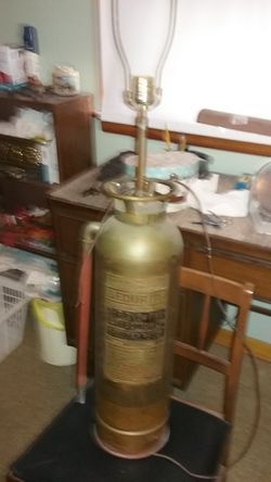Antique Brass fire extinguisher Lamp