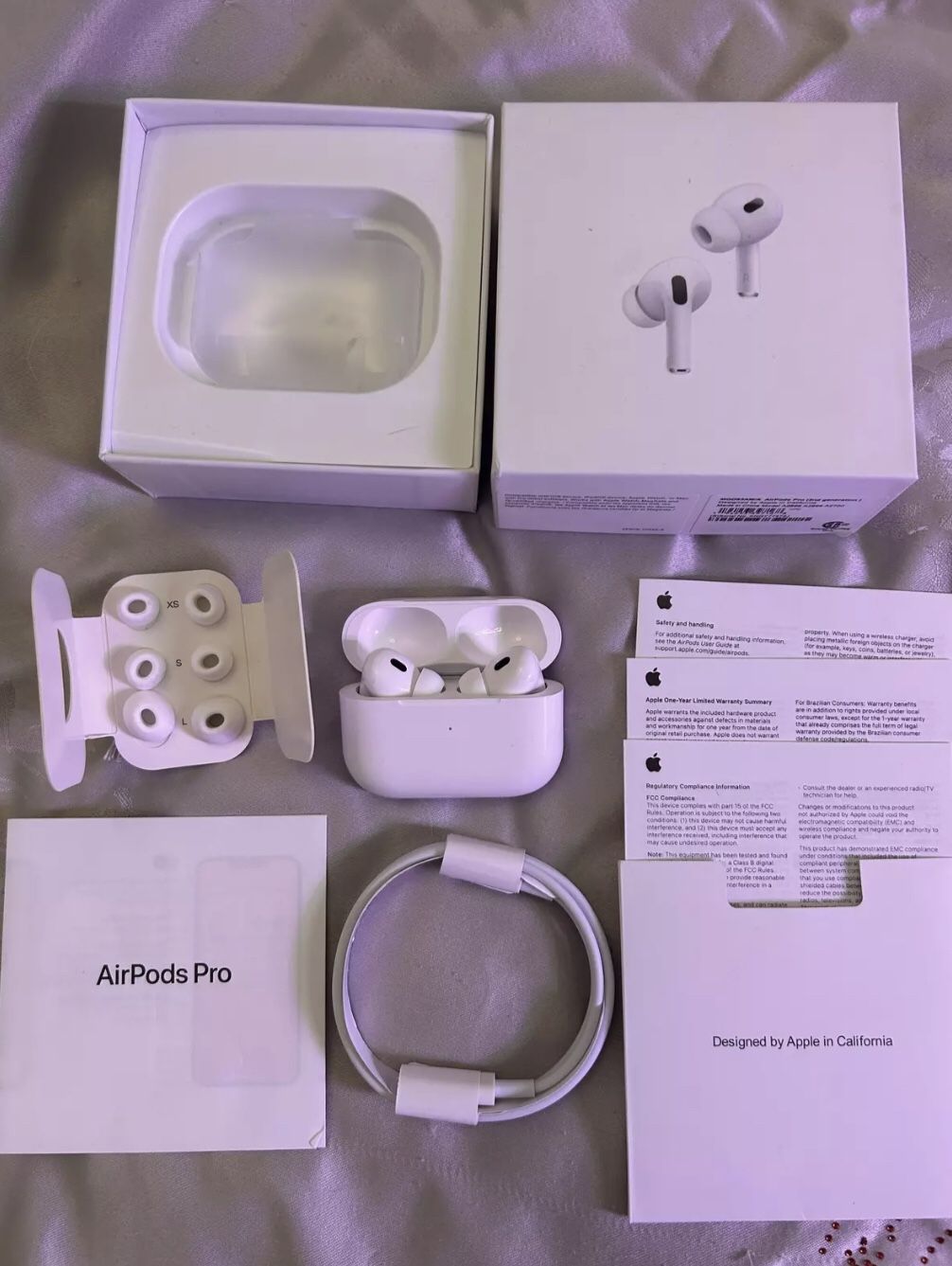 Apple AirPods Pro 2nd Generation with MagSafe Wireless Charging Case - White