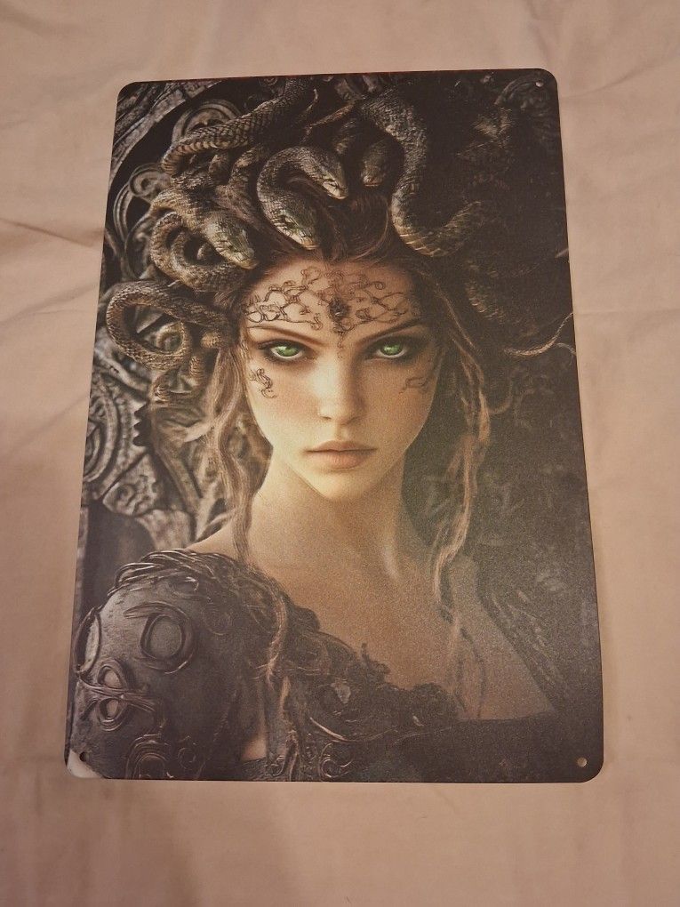 Medusa Metal Plate Wall Art