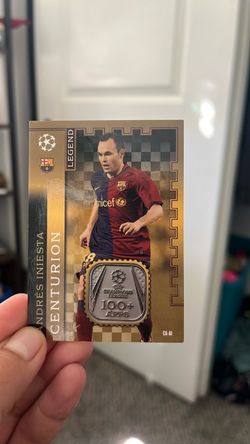 Andrés Iniesta centurion math attax card