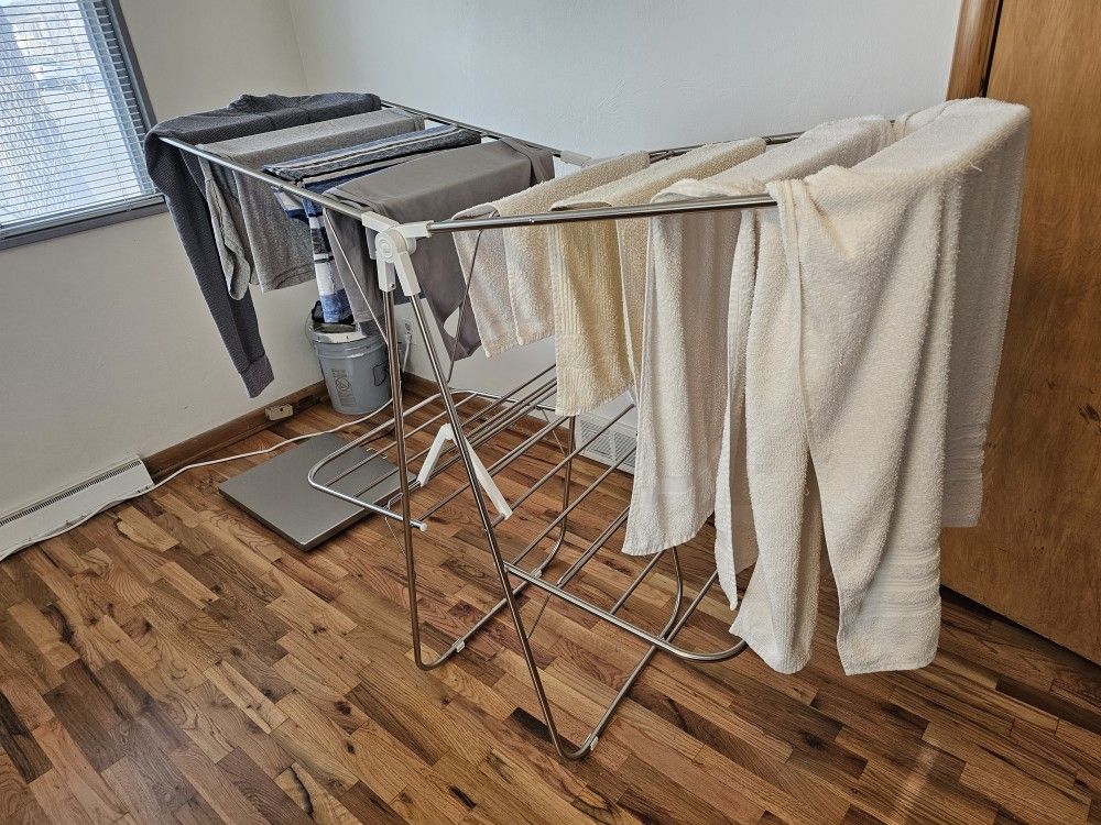 Foldable 2-Level Laundry Drying Rack