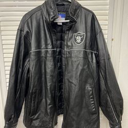 Oakland Raiders Reebok Leather Jacket 