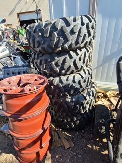 Set Of 5 Stock Polaris Rzr 1000 29" Maxxis Bighorn Tires