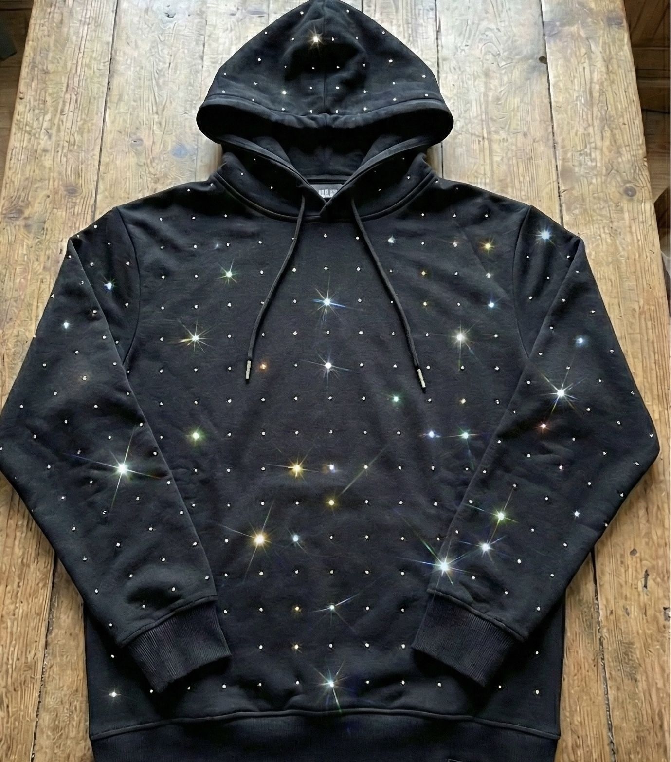 Black Rhinestone Hoodie S/M 